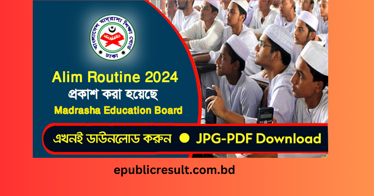 Alim Exam Routine 2024 published