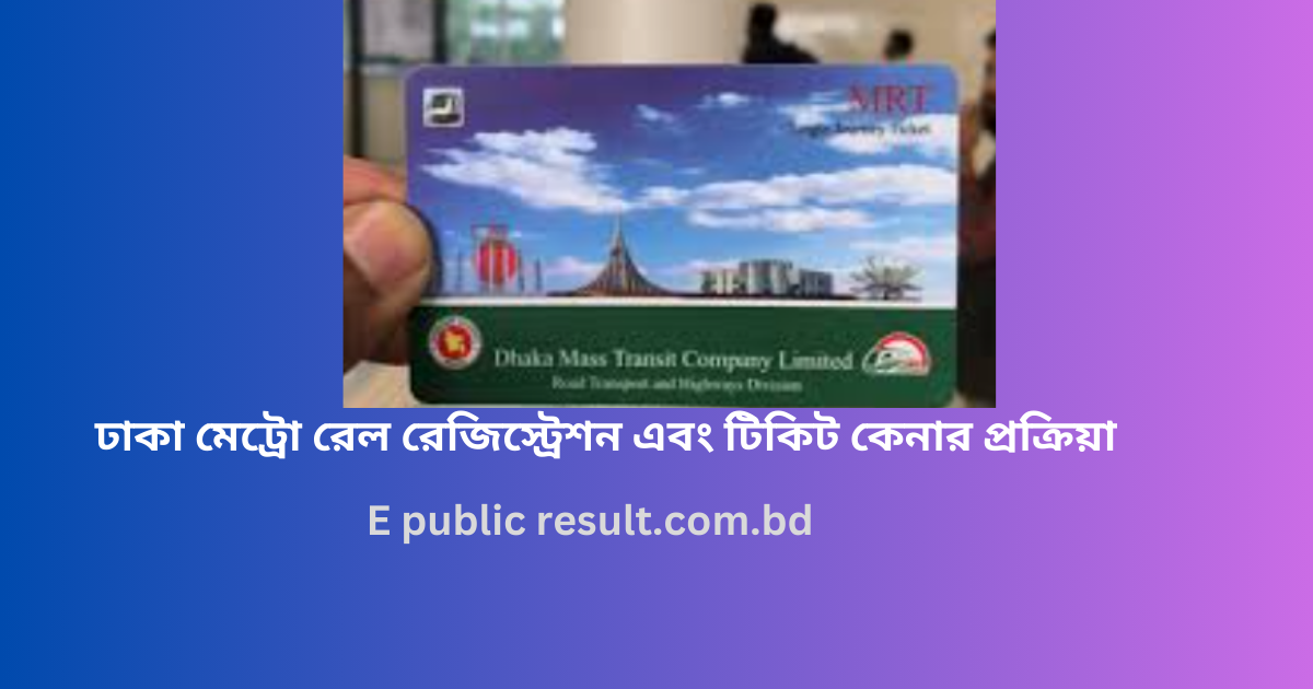 Dhaka Metro Rail Registration and Ticket Purchase Process