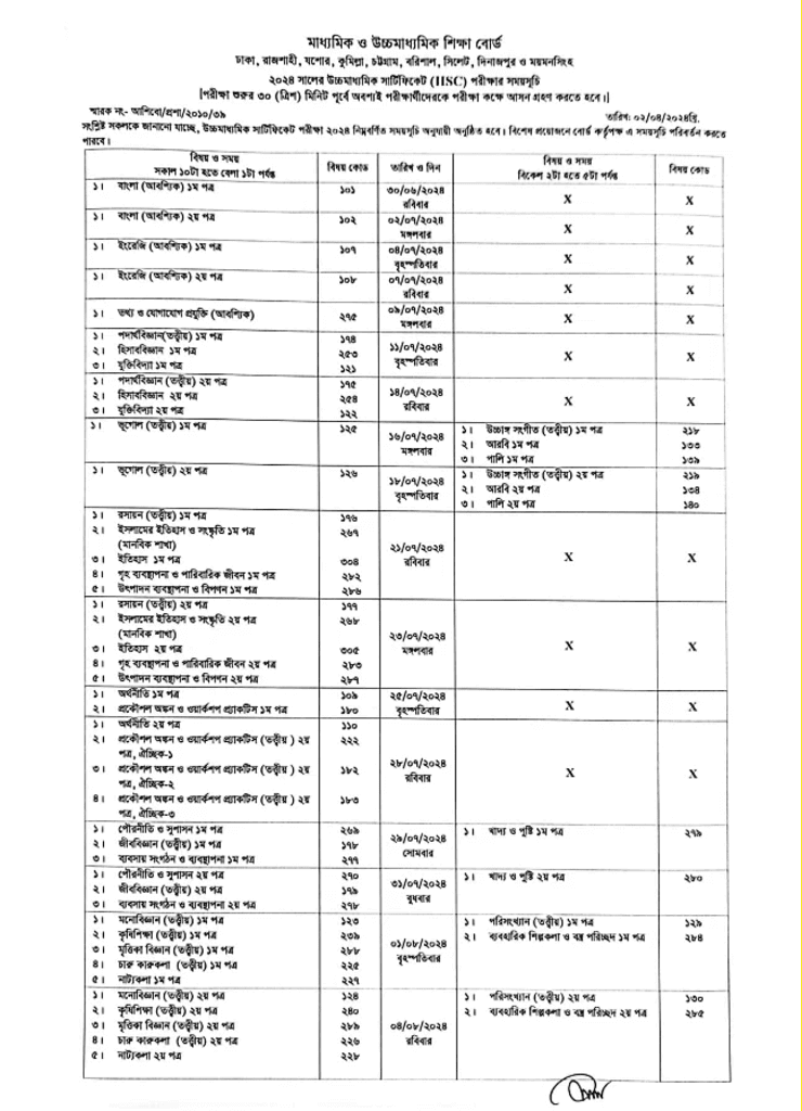 HSC-Routine-2024