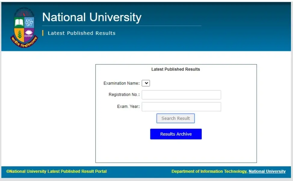 Degree 1st Year Result view